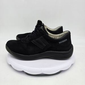 Mephisto Shoes Women 7 B Runoff Leather Walking Sneakers Black